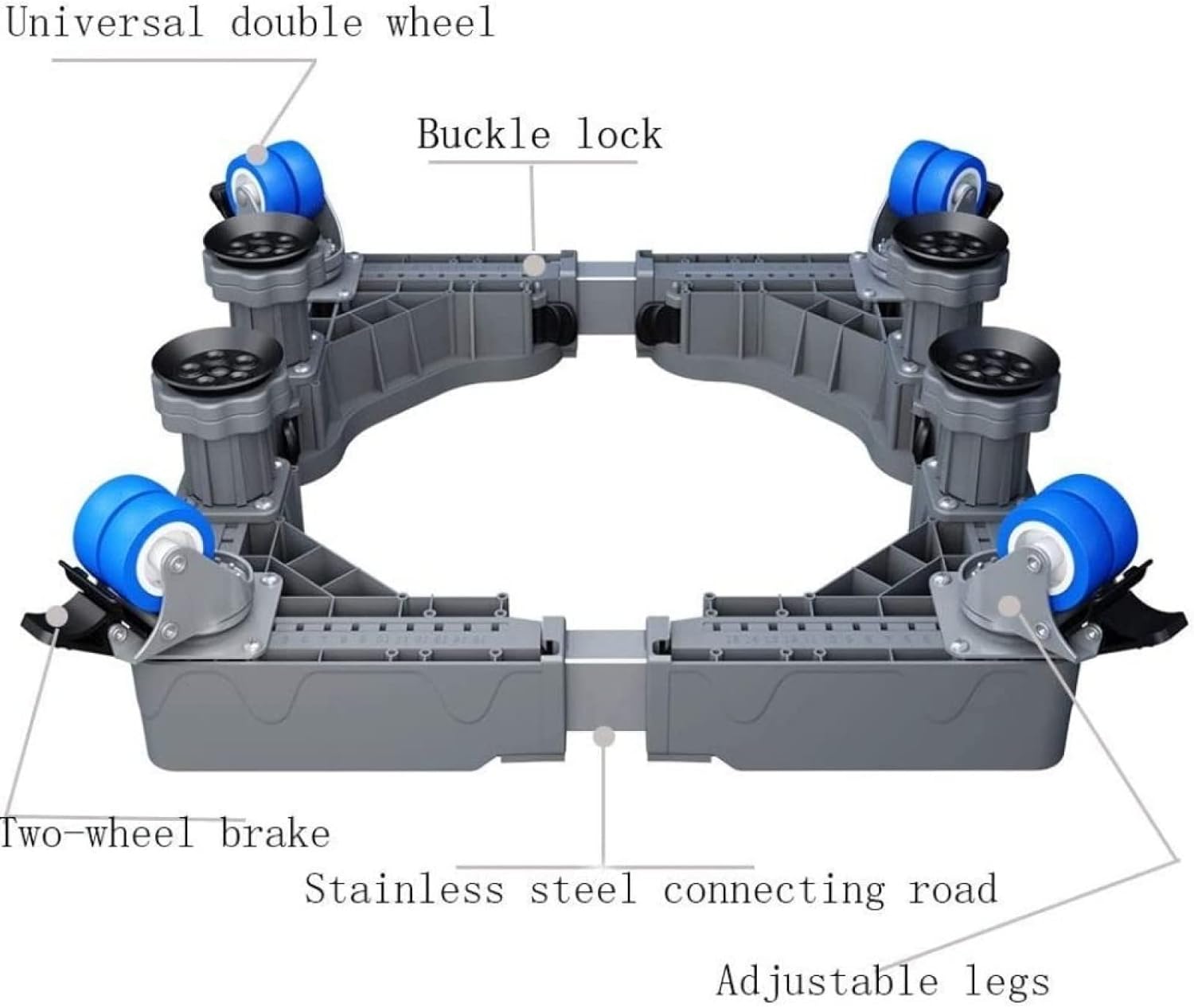 【SG STOCK】Movable Washing Machine Base Refrigerator Stand Roller Base ...