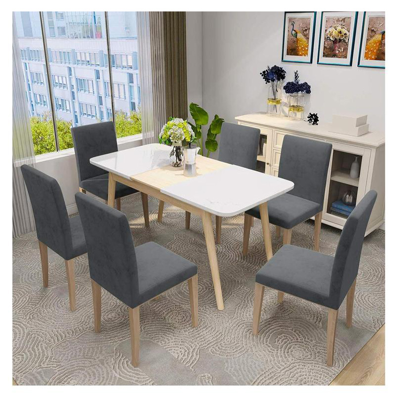 【SG】Velvet Solid Color Chair Cover with Thicken Seat Cover Dining Chair ...