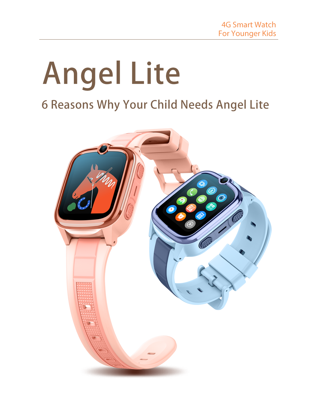 【Angel Lite Watch】For Young Kids☆4G Kids Smart Watch☆GPS Tracker☆SOS ...