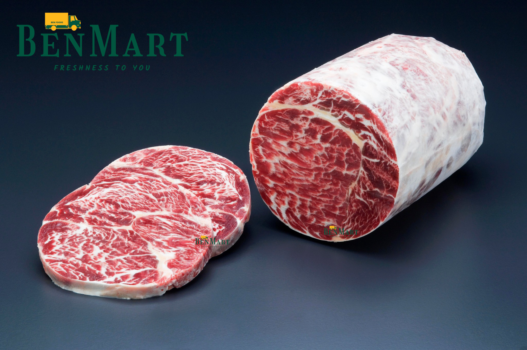 [BenMart Frozen] Farmland Marble Beef Steak Single Slice Ribeye 150g ...