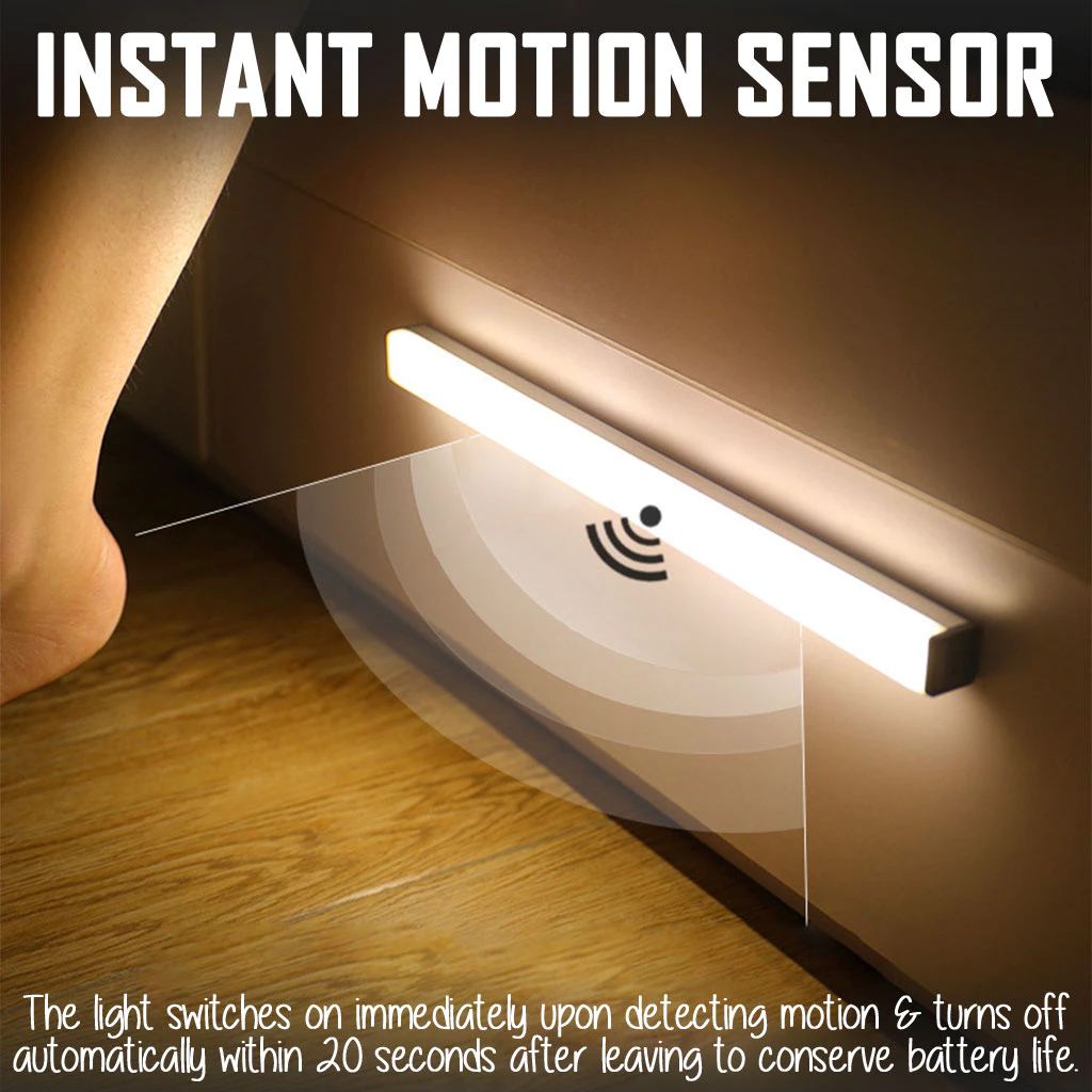 (SG STOCK) Wireless Smart Motion Sensor LED Night Type-C Rechargeable ...