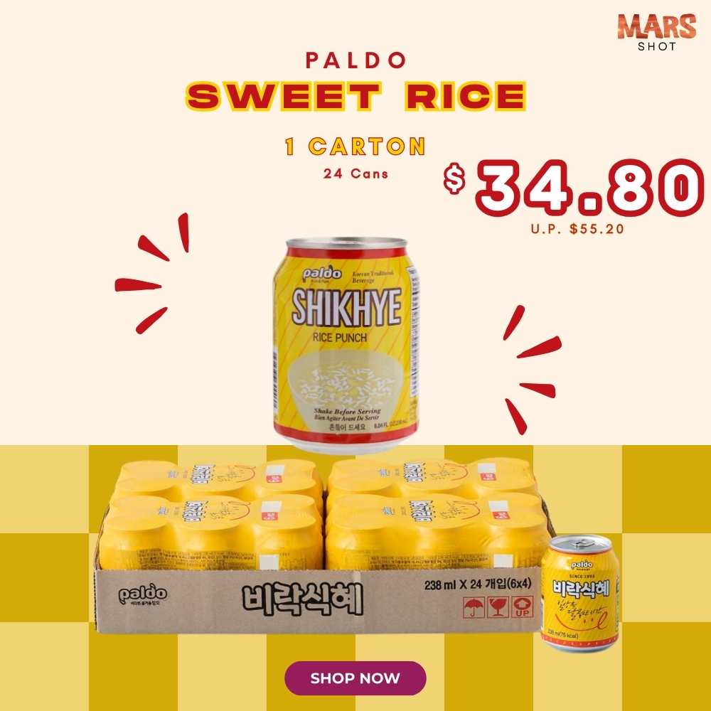 Paldo Sikhye Korean Sweet Rice Punch 238ml (1 can) | Popular Korean ...