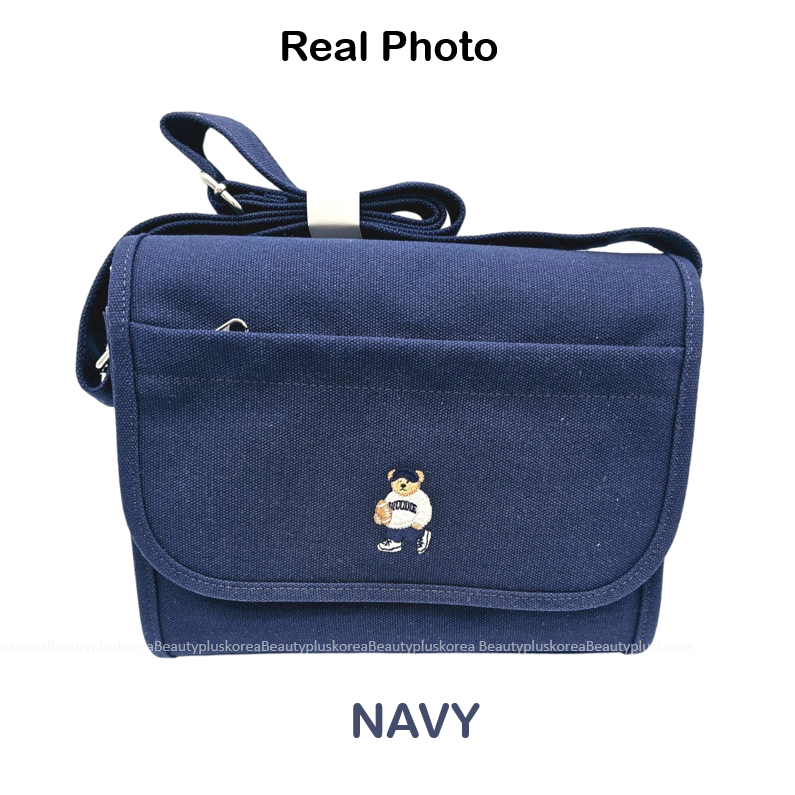 ★ SPAO★ Woody canvas cross bag SPAKFA9A54 SPAO] WOODIE BEAR Canvas Crossbag | Shopee Singapore