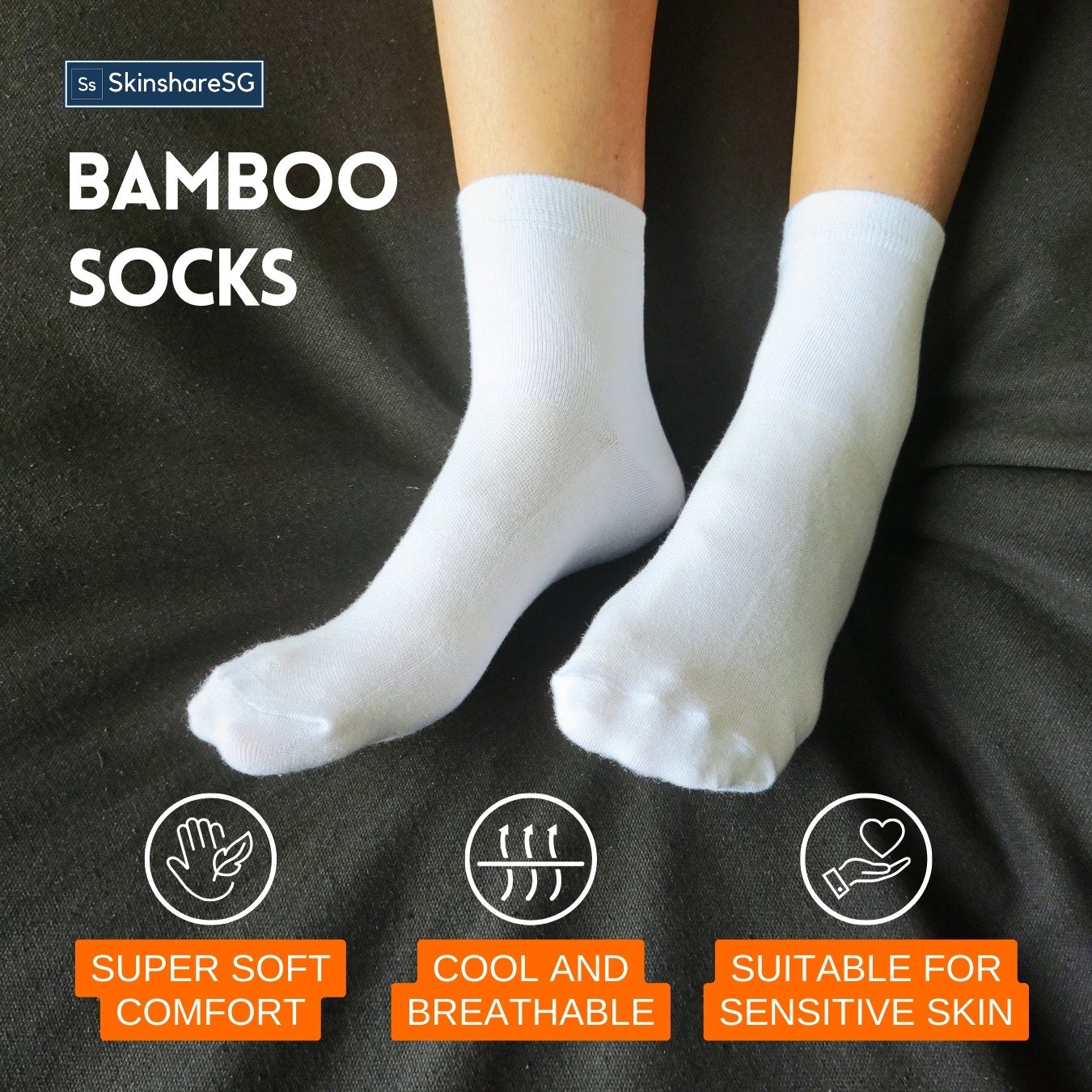 Comfortable Soft Breathable Bamboo Socks for Dermatitis, Allergy ...