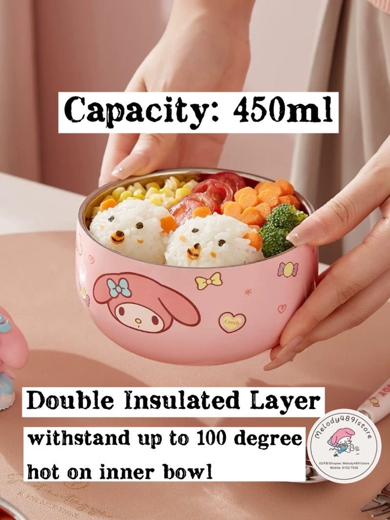Authentic Sanrio Stainless Steel 316 Soup Or Rice Bowl For Children and ...