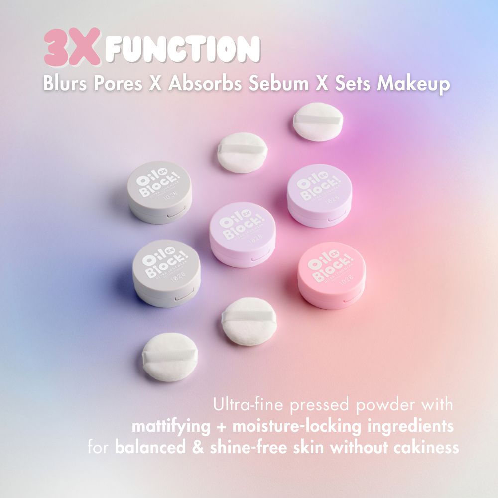 1028 Oil Block Ultra Longwear Pressed Powder Ex Transparent 5g | Shopee ...