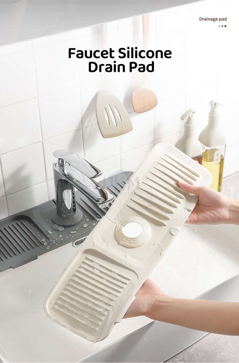 SG Latest Lengthen Sink Silicone Faucet Mat Countertop Protector ...