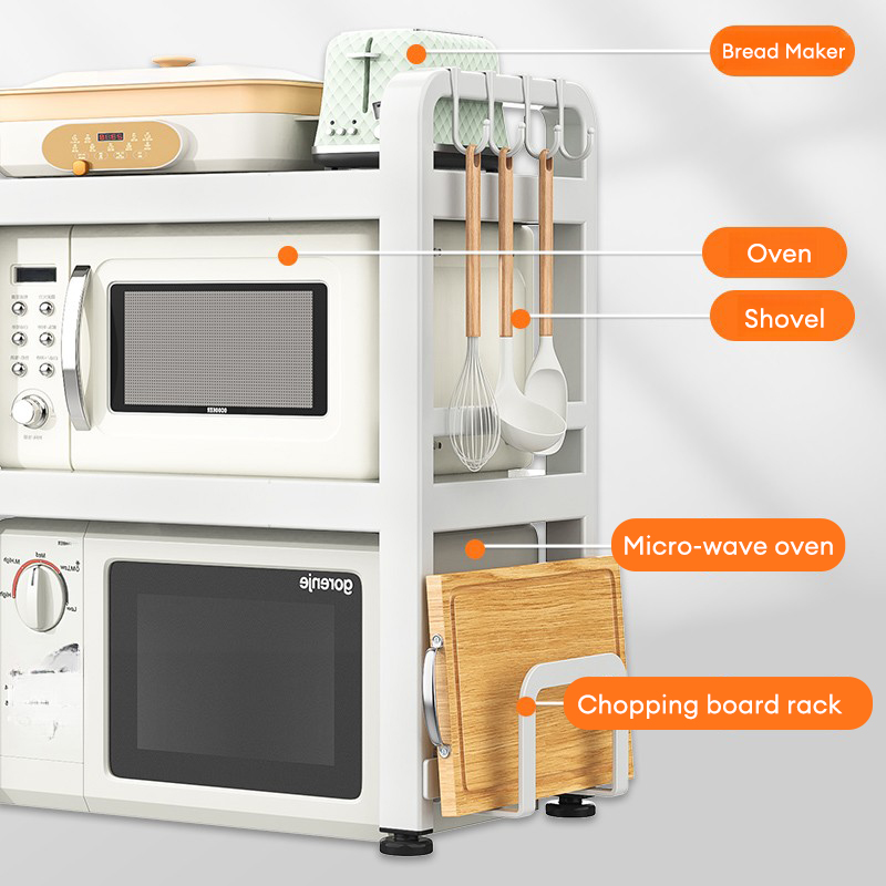 Microwave Rack Adjustable Oven Rack Kitchen Shelf Rack Microwave Oven ...