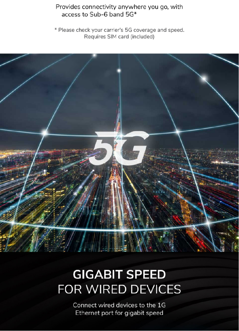 NETGEAR Nighthawk M6 5G WiFi 6 Mobile Hotspot Router (MR6110) Portable