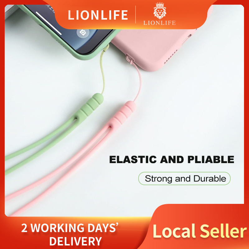 [SG]Soft Silicone Braid Phone Straps Handmade Wrist Rope Phone Chain ...