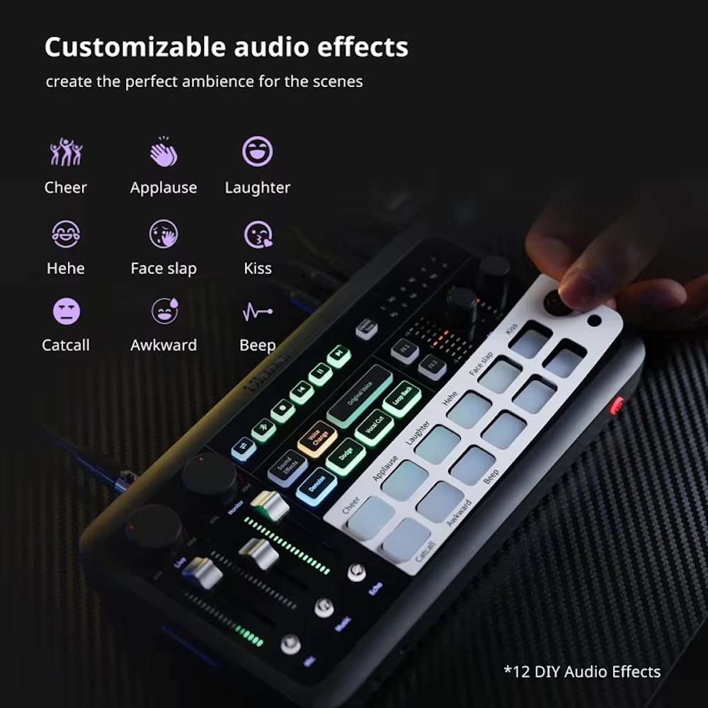 Ulanzi AX01 UCaster Live Sound Card Audio Mixer Control | Shopee Singapore