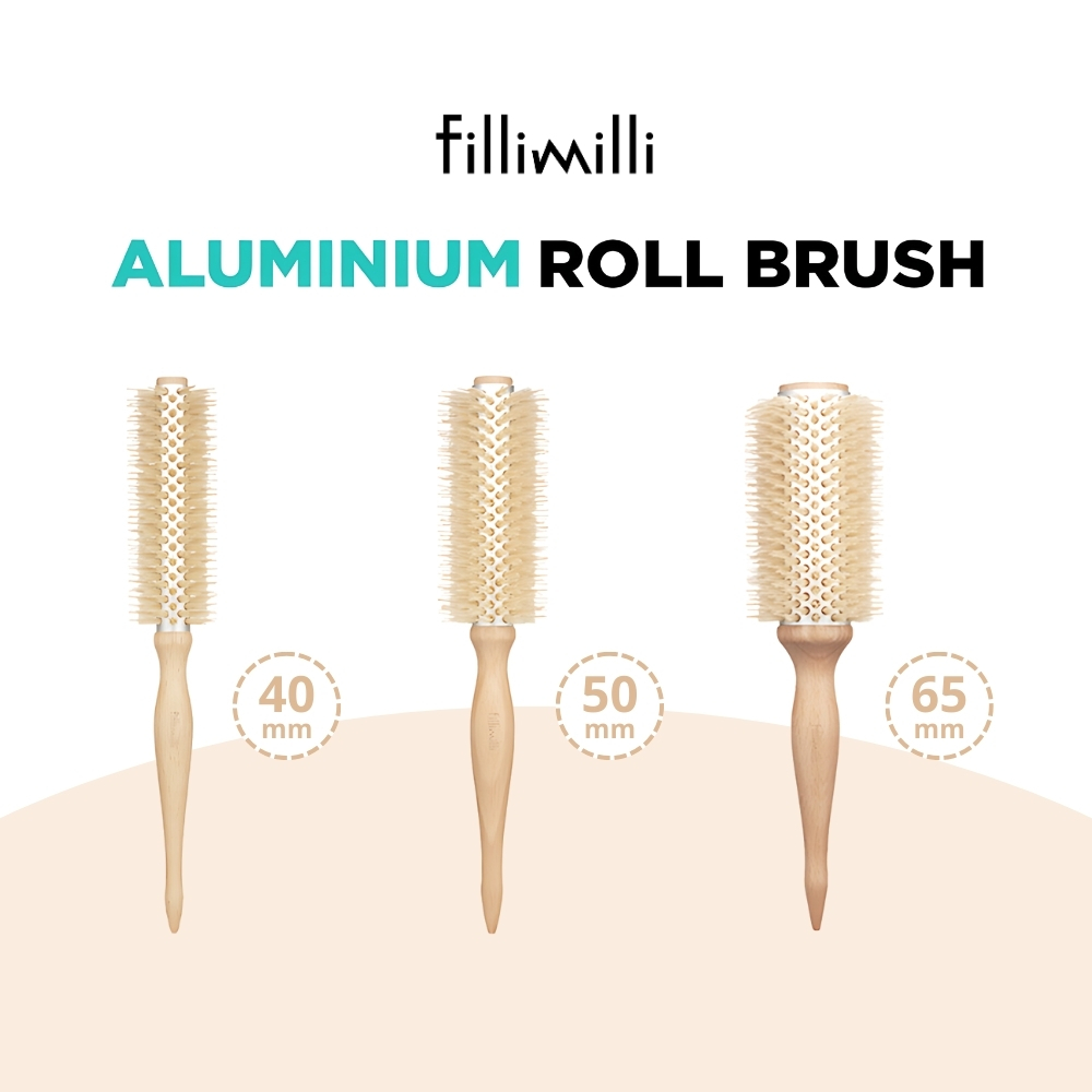 Fillimilli Olive Young Aluminium Root Volume Roll Brush (40mm/50mm/65mm ...