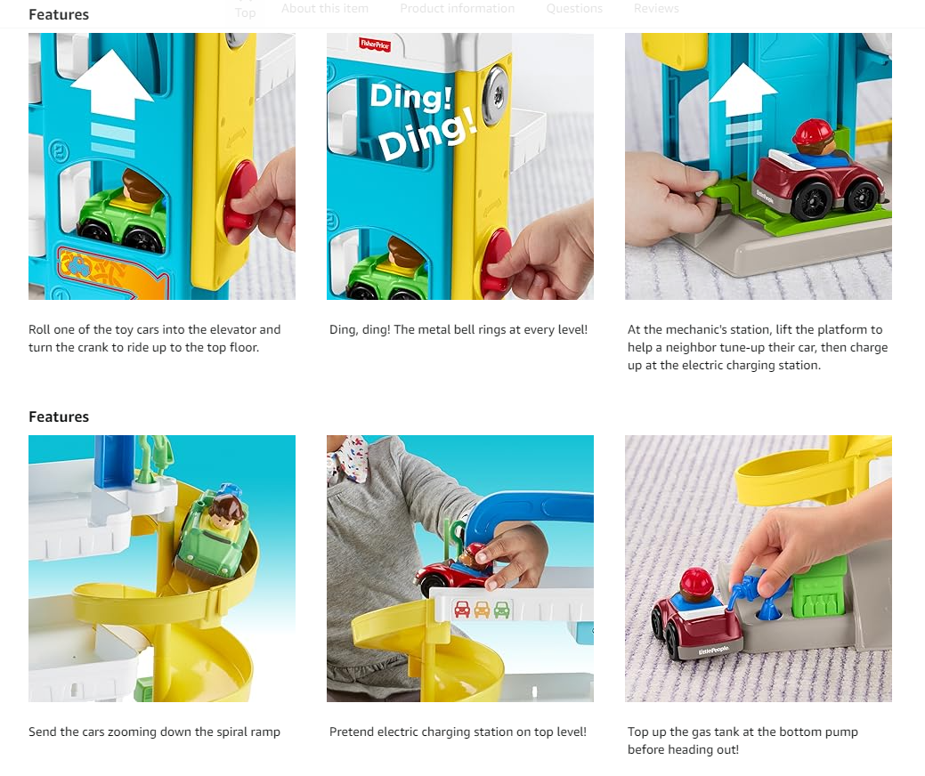 Fisher-Price Little People Toddler Toy Helpful Neighbor’s Garage ...