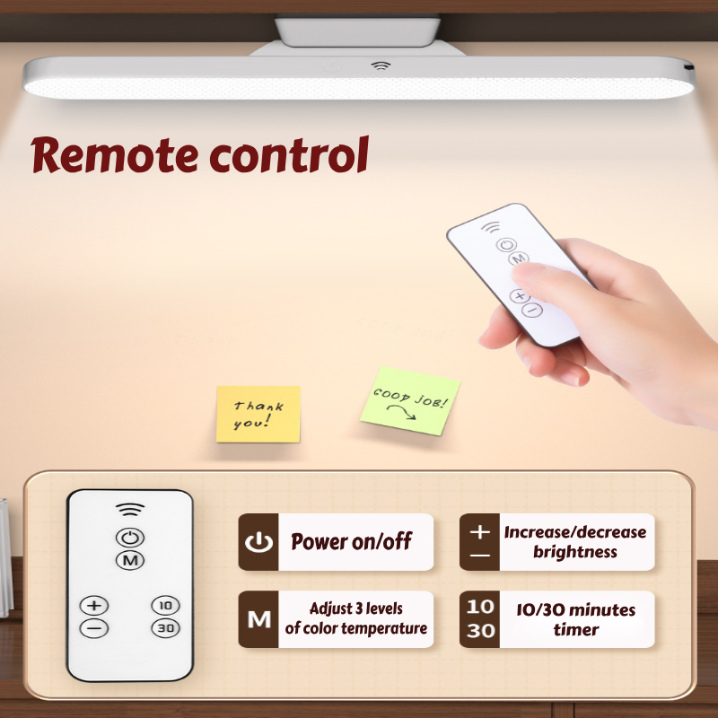 LED Magnetic Eye Protection Remote Control Reading Lamp Three Color ...