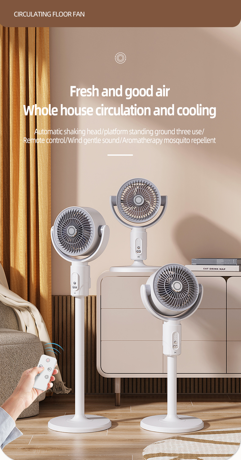 Rotatable Camping Charging Fan Air Circulation Fan Household Mute ...
