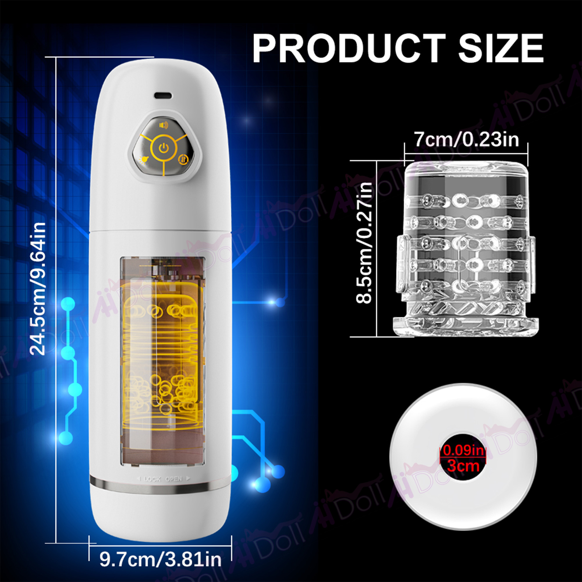 Keon Compatible Stroker Kiiroo Male Butt Feel Stroker | Realistic Flesh  Pale Ass Masturbator | Sex Toy Stamina Training Sex Toy
