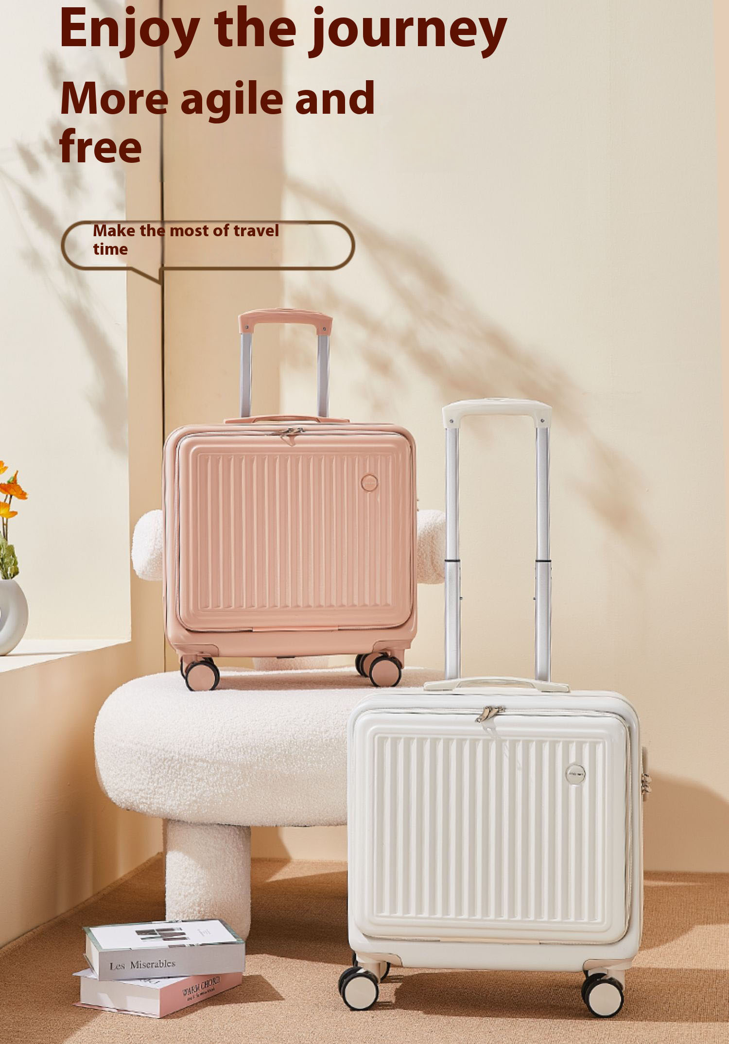 PG Cabin Luggage 18 Inch Mini Suitcase Lightweight ABS+PVC Travel ...