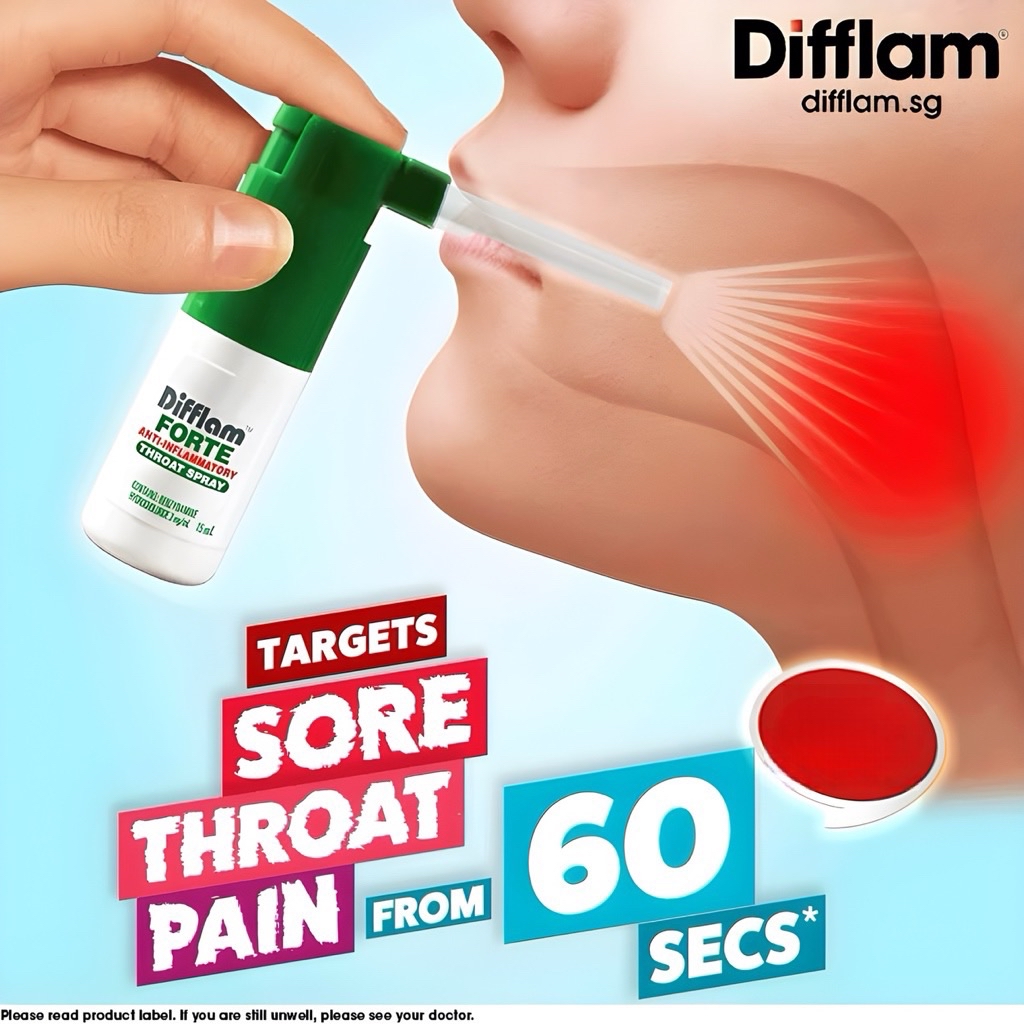 Difflam Forte Throat Spray 15mL | Anti-Inflammatory Fast Relief for ...