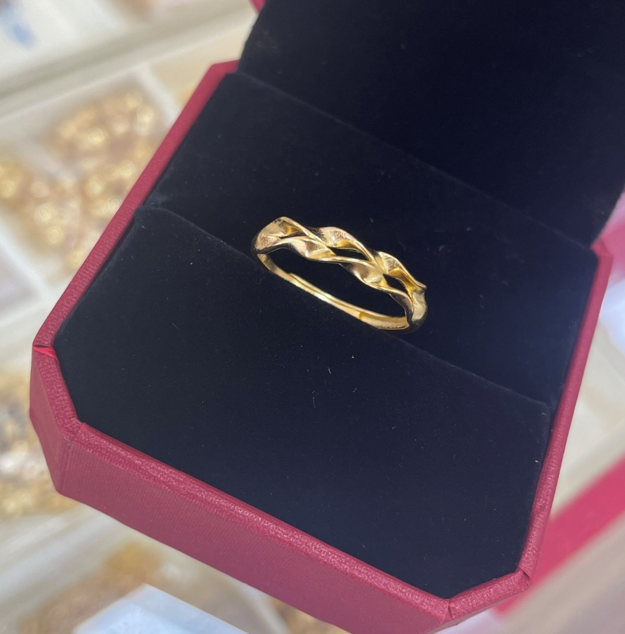 999 Golden 24K pure gold Rings Goddess jewelry girlfriend birthday gift ...