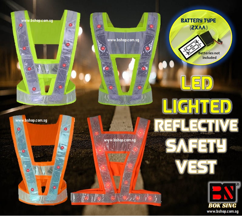 LED SAFETY REFELECTIVE VEST/ LED LIGHT SAFETY VEST/LED REFLECTIVE WAIST ...