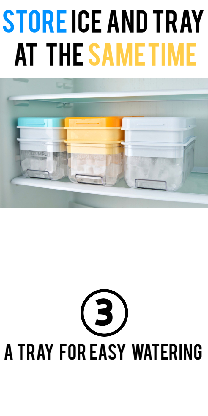 HOUSIMPLE STACKPUSH Ice Tray Ice Cube Maker Silicone with Cover Lid for ...