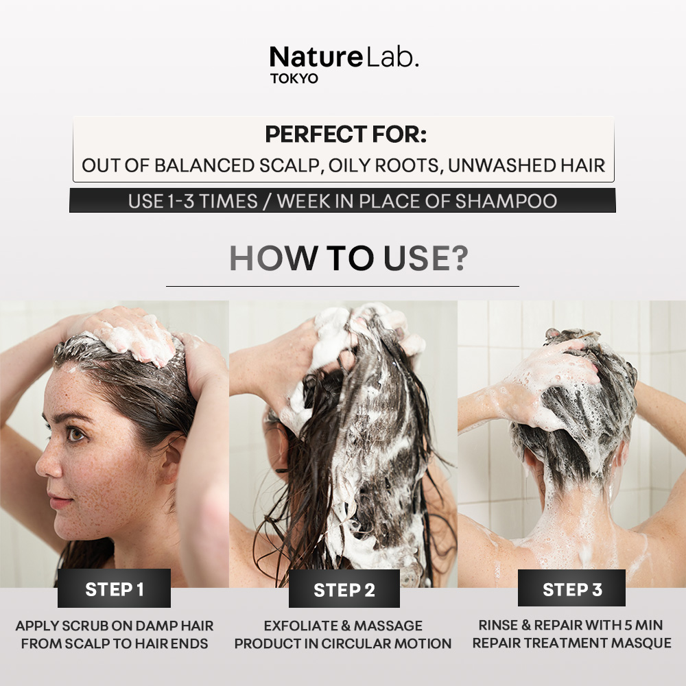 NATURELAB TOKYO Perfect Clean 2-In-1 Scalp Scrub & Clarifying Shampoo ...