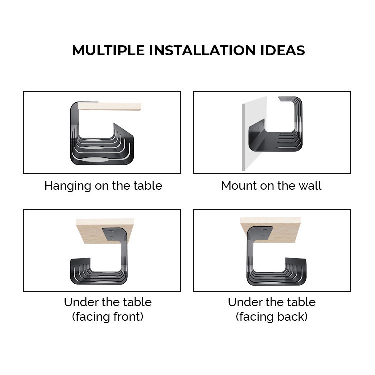 [SG] 43CM Under Desk Cable Management Tray Cable Organiser Socket ...