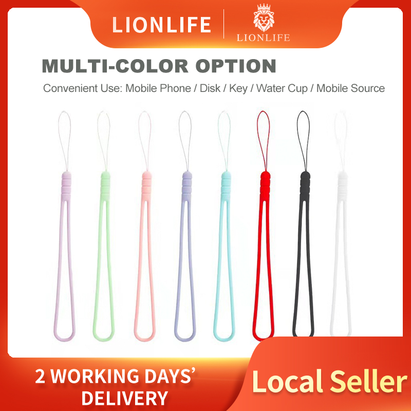 [SG]Soft Silicone Braid Phone Straps Handmade Wrist Rope Phone Chain ...