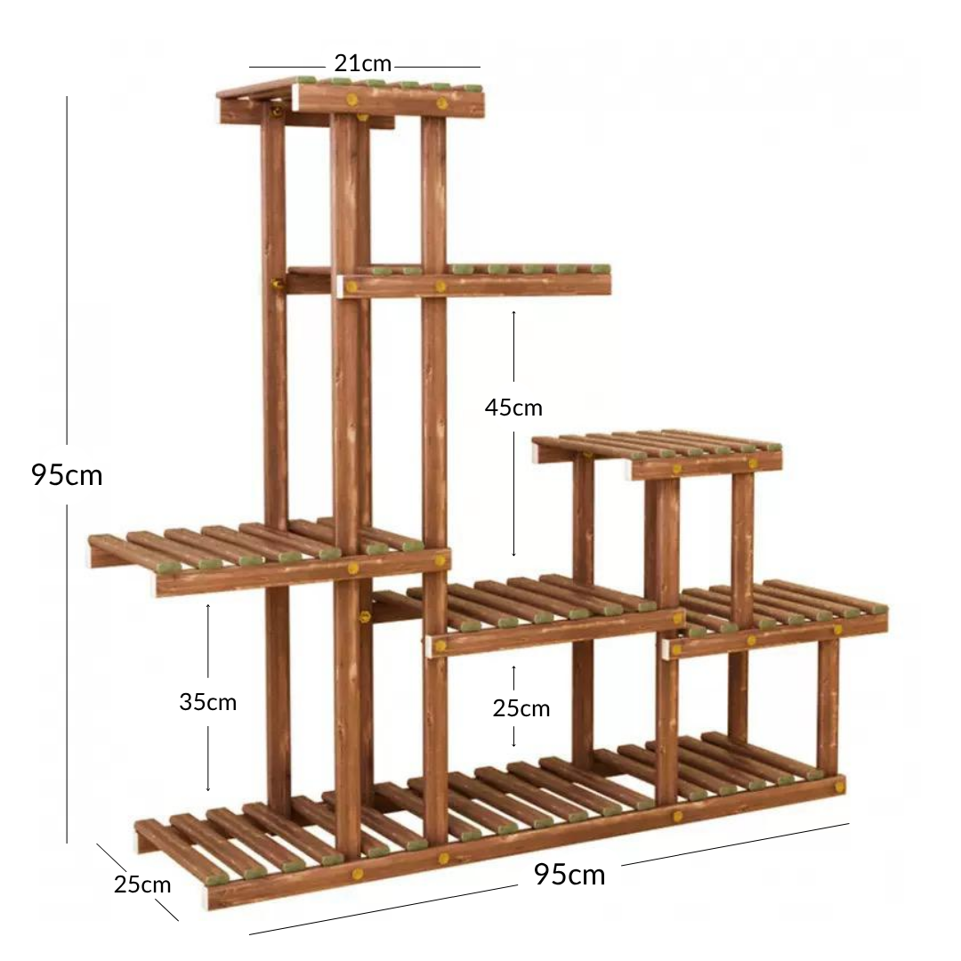 【SG Evergreen】Wooden Plant Rack Plants Stand Multiple Plants Shelf ...