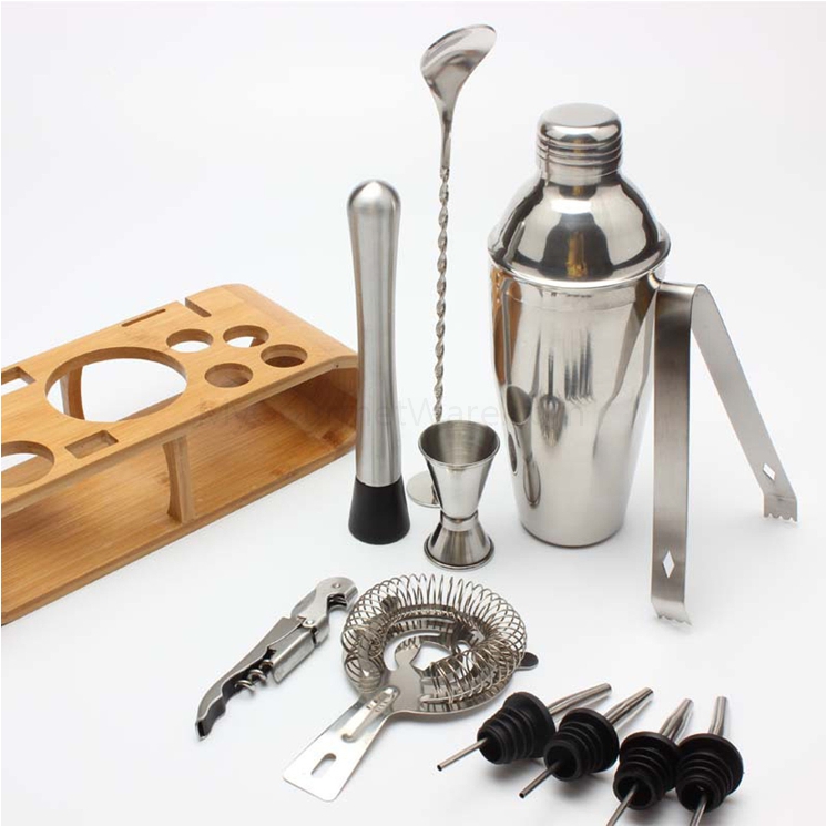 12pc Bartender Gift Box Set | Stainless Steel Cocktail Maker Shaker ...