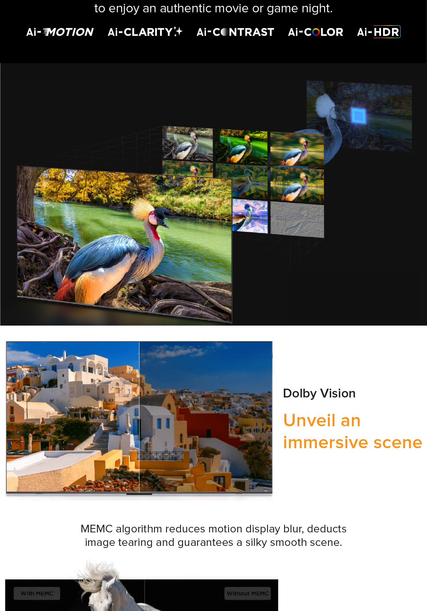 2024 TCL P755 AI Smart TV Eye Care Version 4K TV 43 inch Google TV