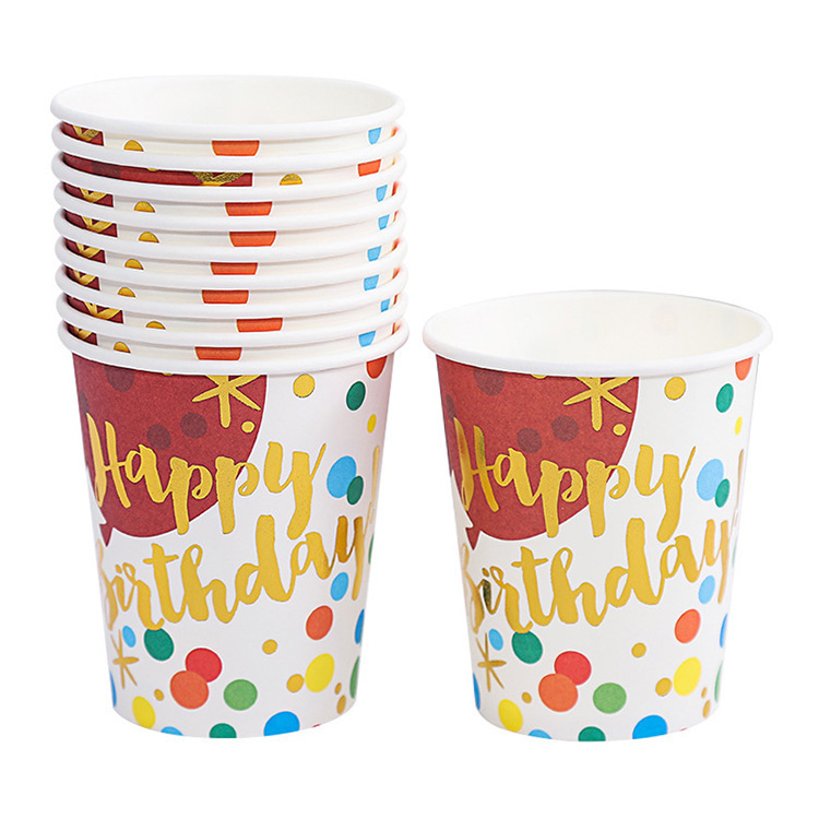 Multi Design Birthday Disposable Partyware Plate & Cup | Shopee Singapore