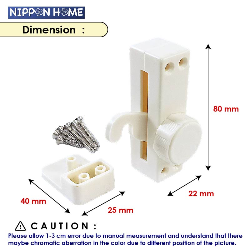 [Household] A-Tech PVC Plastic Door Knob PVC Folding Door Hook Lock ...