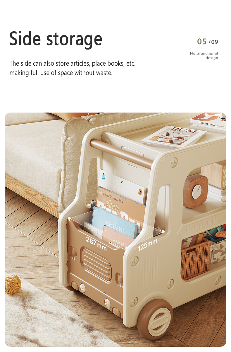 SG STOCK - 4in1 Mini Bus Storage 4 wheel Kids' Storage Bookshelve ...