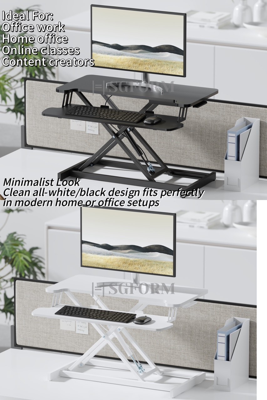SGFORM Desktop Standing Desk Lifting Desk Riser Adjustable Monitor ...
