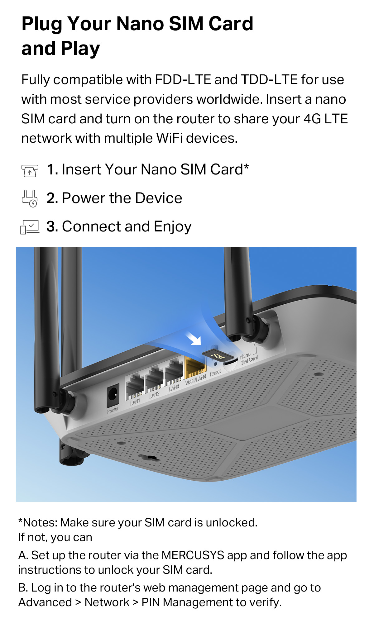 New Arrival TP-Link 4G LTE SIM WiFi Router Plug & Play 300Mbps to ...