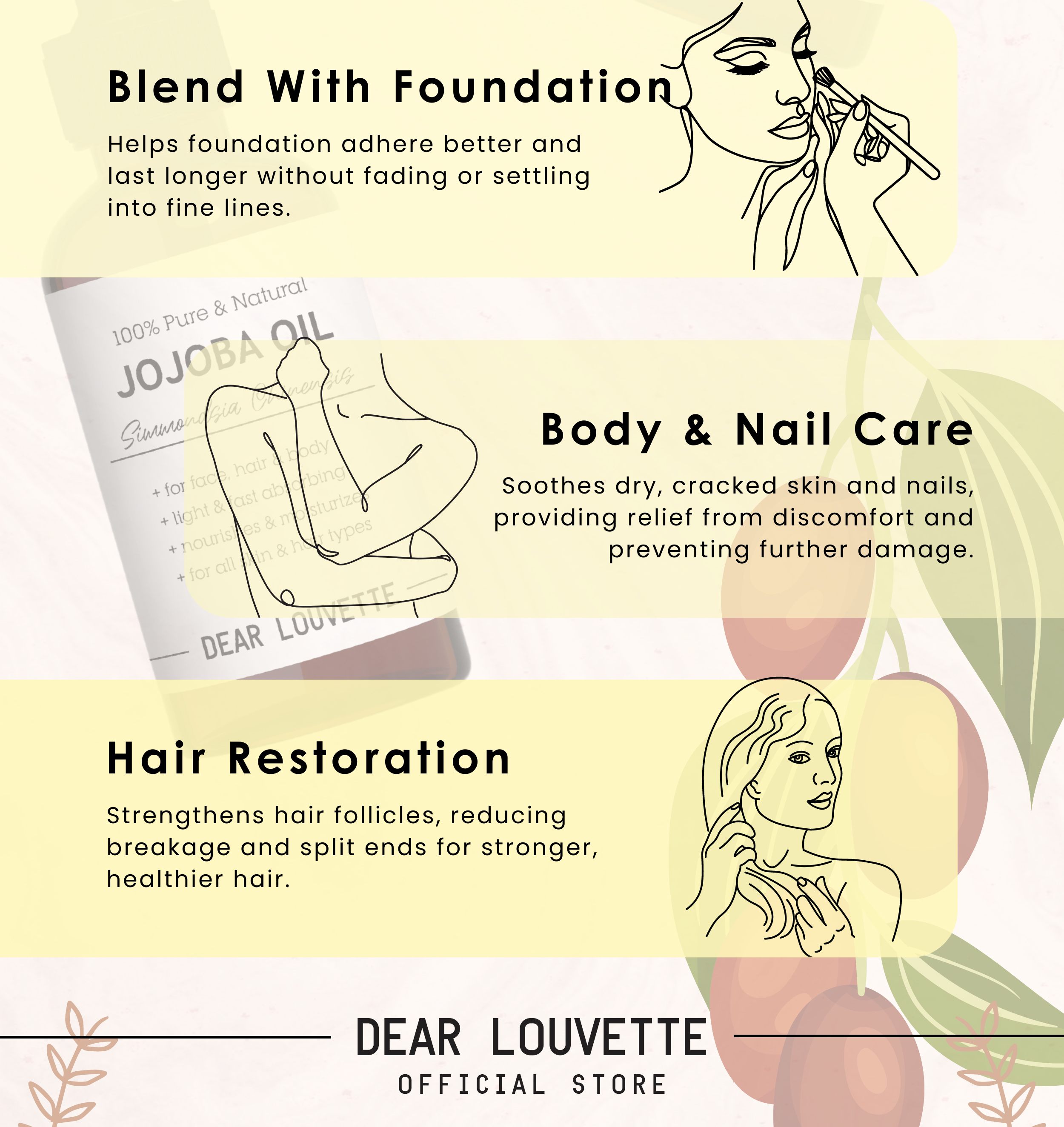 100% Pure First Grade Golden Jojoba Oil For Hair Oil For Skin ...