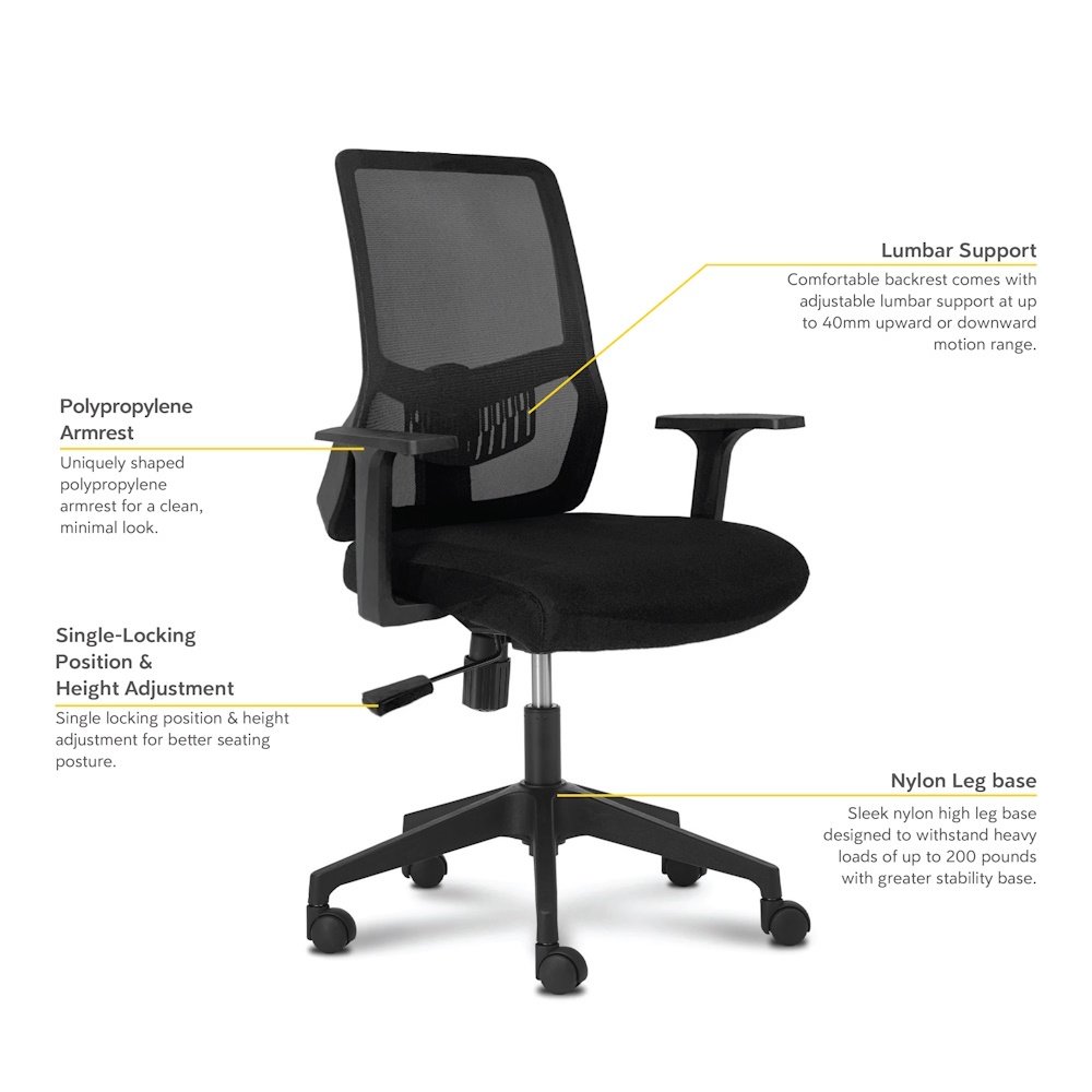 (New) [Preorder] LEVELS Nuk Low Back Office Chair Adjustable lumbar ...
