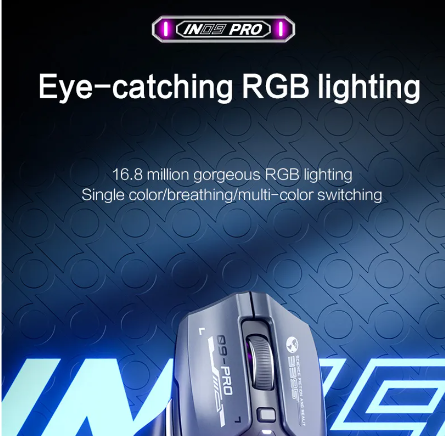 inphic IN9 pro Gaming Mouse Wireless/Wired/Bluetooth5.0 Tri-mode ...