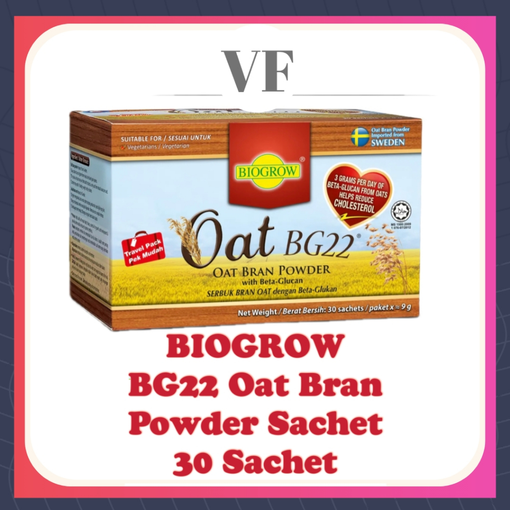 BIOGROW OAT BG22 480g & POWDER SACHET 30's (REDUCE CHOLESTEROL ...