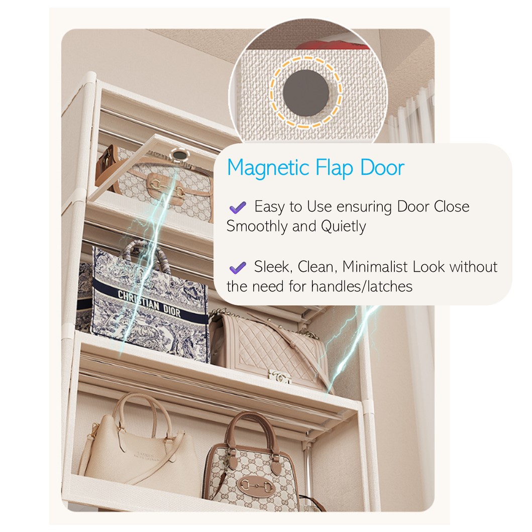 Display Cabinet Storage Rack with Plastic Flap Classic Minimalist ...