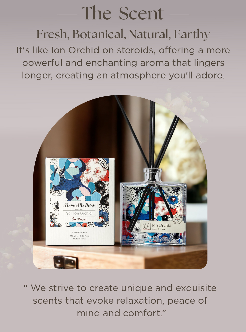 Aroma Matters Ion Orchid INTENSE Reed Diffuser Made In Korea 120ml and ...
