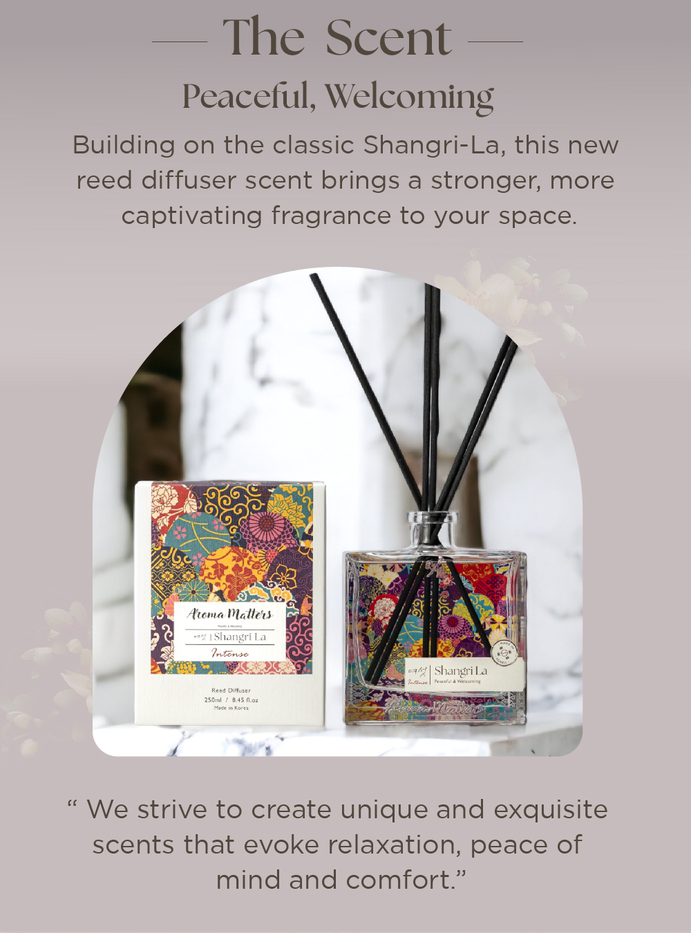 Aroma Matters Shangri La INTENSE Reed Diffuser Made In Korea 120ml and ...