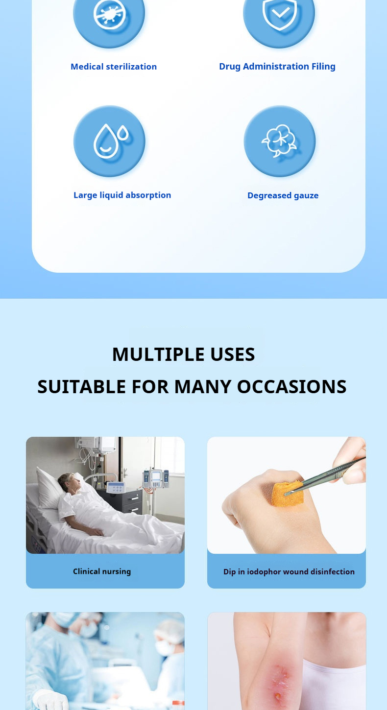 SG Stock Disposable Sterile Medical Gauze Disinfect And Dress The Wound ...