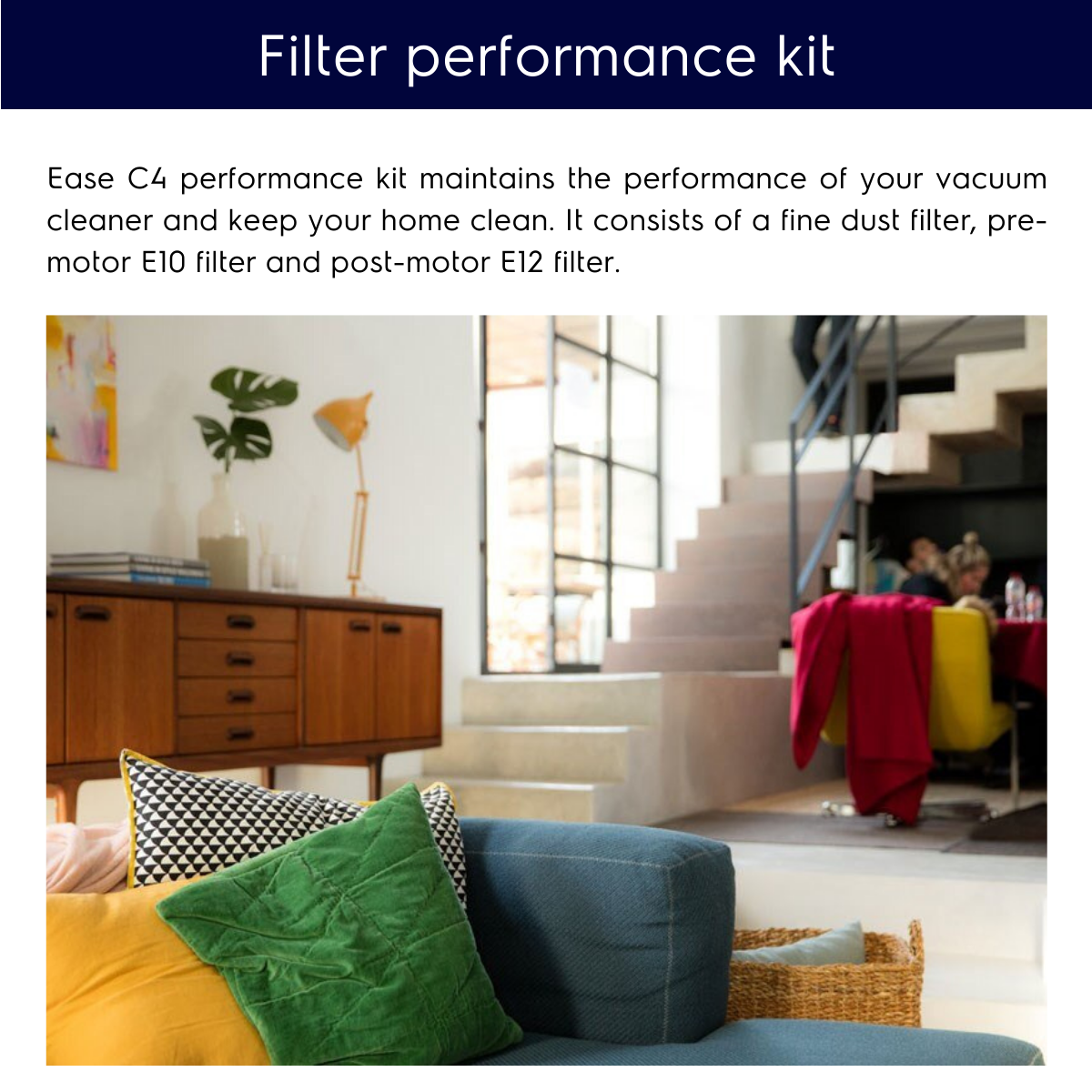 Electrolux F156 Performance Filter Kit For Ease C4 Vacuum Cleaner ...
