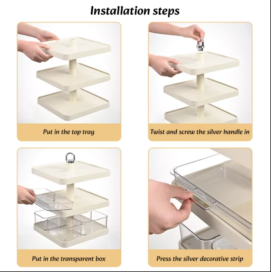 Rotating Snack Serving Tray Various Grid Design Removable Serving ...