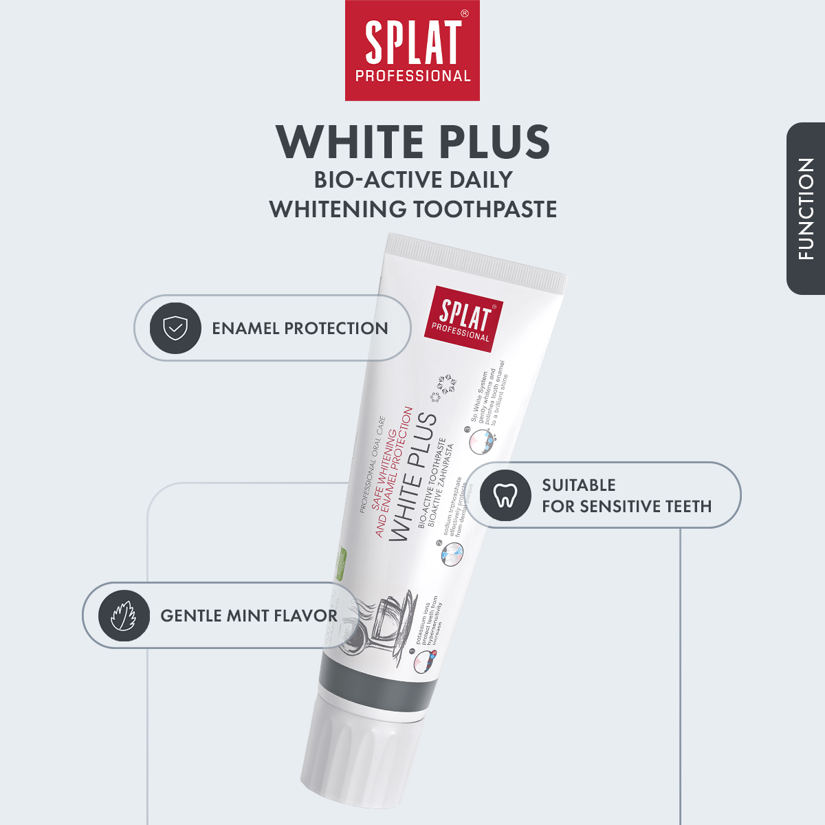 SPLAT Professional Series White Plus Toothpaste for safe whitening ...