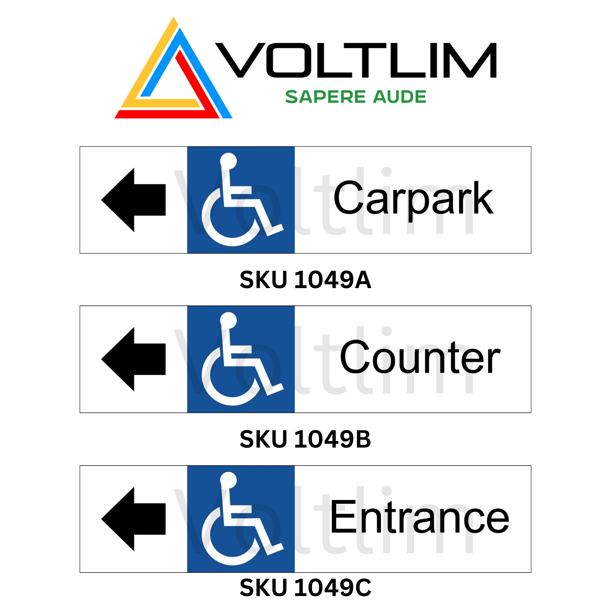 Symbol of Access for Person with Disabilities (PWD) Directional Sign ...