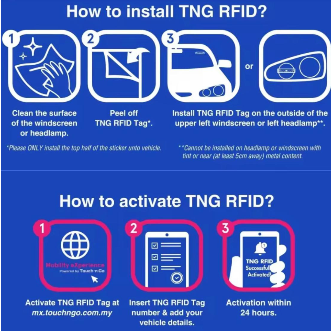 Touch N Go RFID Tag Self Fitment (DIY) Enhanced RFID Tag Holder ...