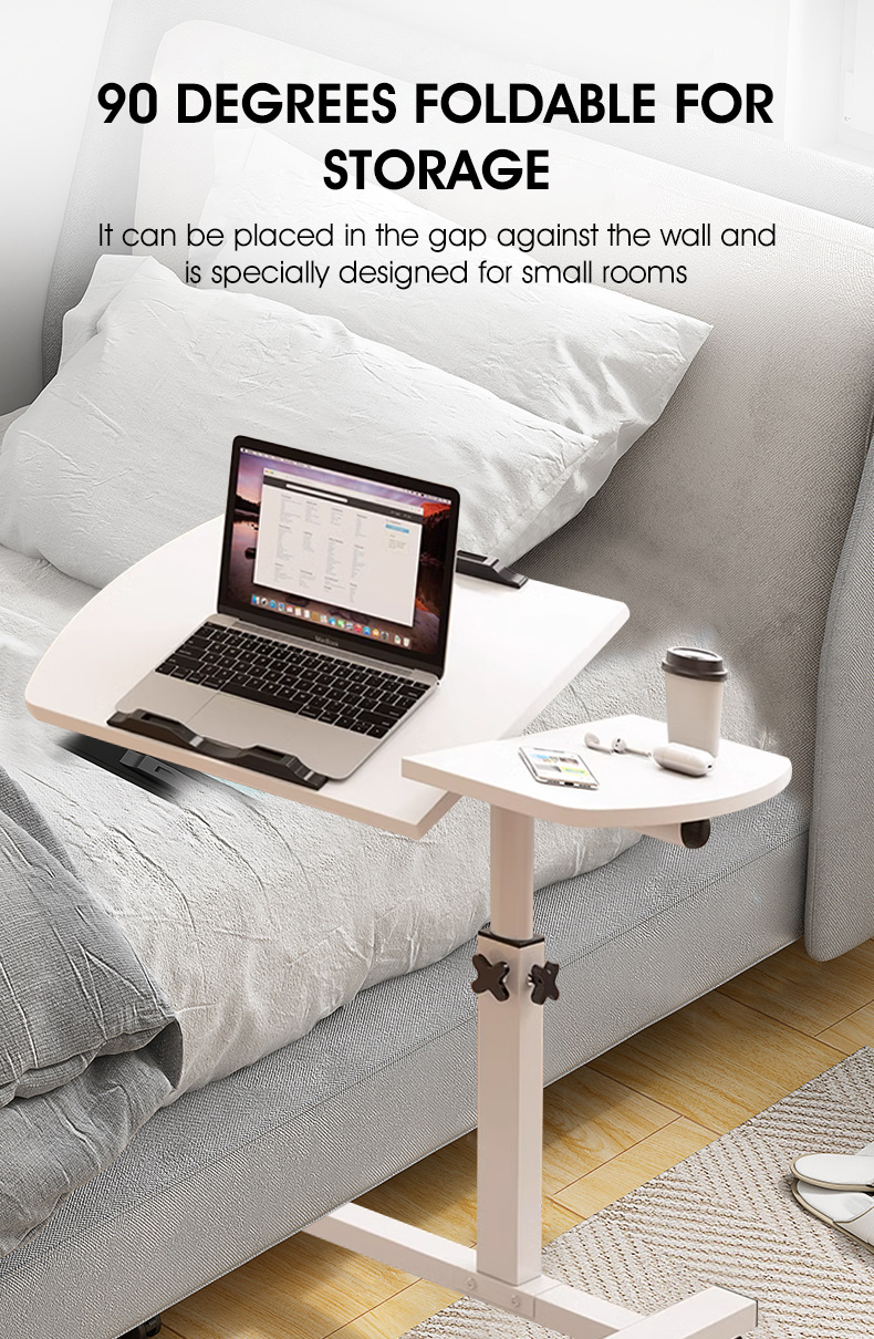 HXR Movable Bedside Computer Table Coffee Table Adjustable Height ...